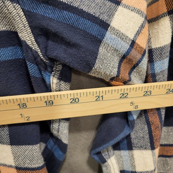 Hollister Flannel Shirt Men's Size Medium Plaid Pearl Snap Front Western - Picture 6 of 7